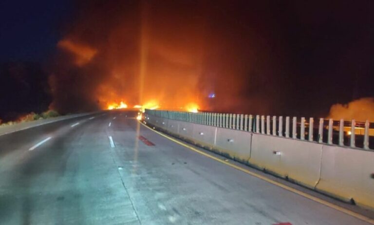 Cierre total en la México–Puebla por explosión de pipa de gas - Agua ...